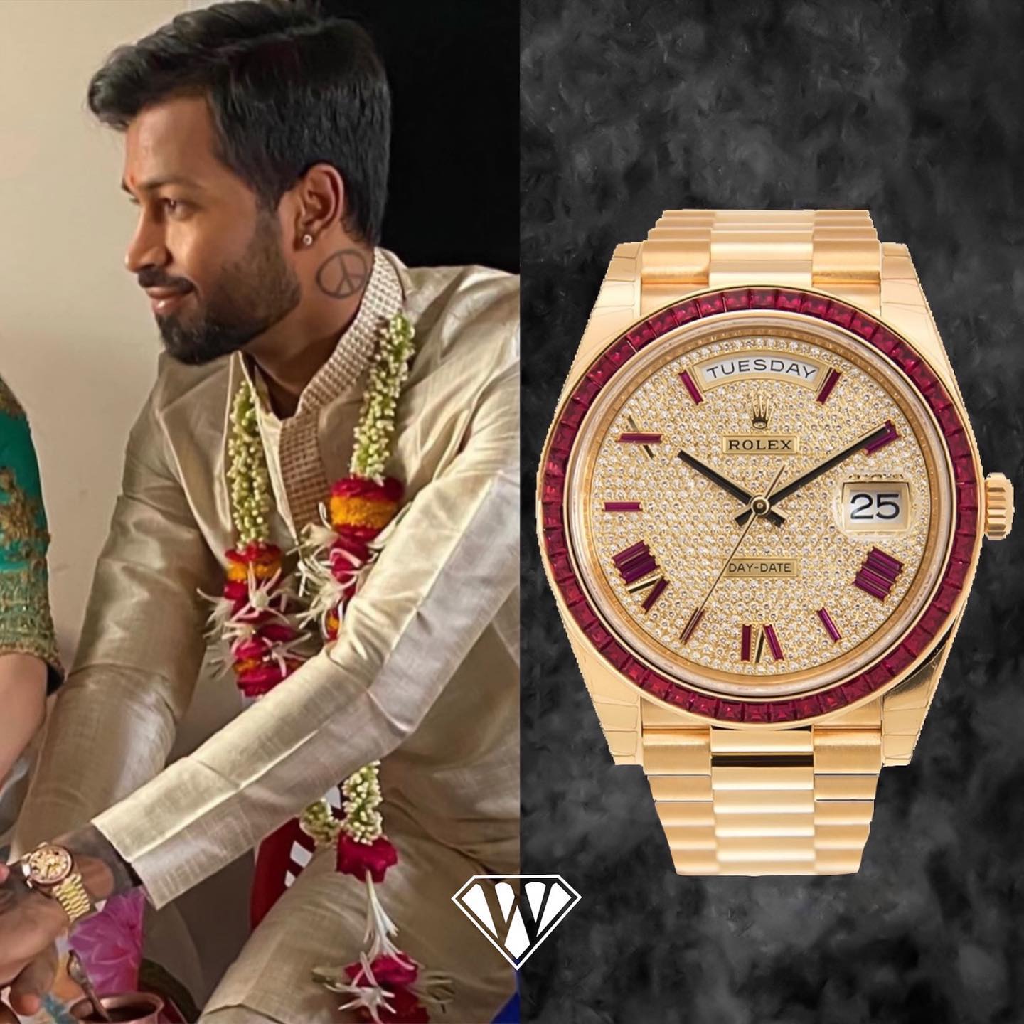 Hardik Pandya Yellow Gold Rolex Day Date