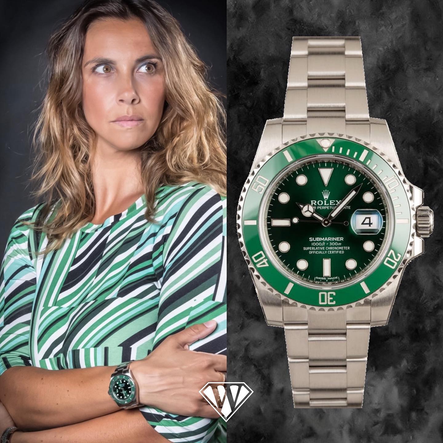 Giorgia Mondani Rolex Hulk Watch
