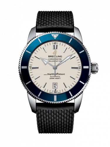 Superocean Heritage II 46 Stainless Steel / Blue / Silver / Rubber / Folding