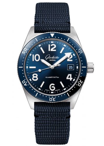 SeaQ Date Stainless Steel / Blue / Textile / Folding