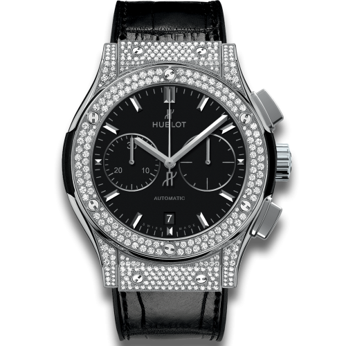 Classic Fusion 45 Chronograph Titanium / PavÃ©