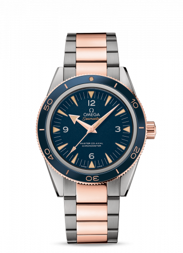 Seamaster 300 Master Co-Axial Titanium / Sedna Gold / Blue / Bracelet