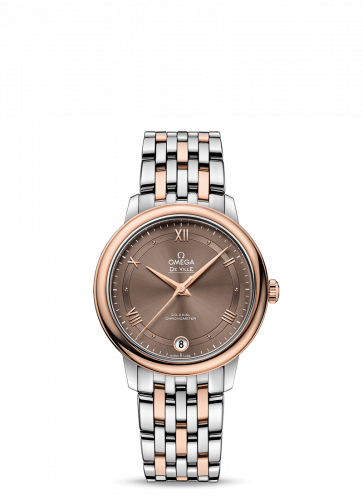 De Ville Prestige Co-Axial 32.7 Stainless Steel / Red Gold / Brown / Bracelet
