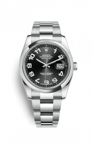 Datejust 36 Stainless Steel Domed / Oyster / Black Arabic