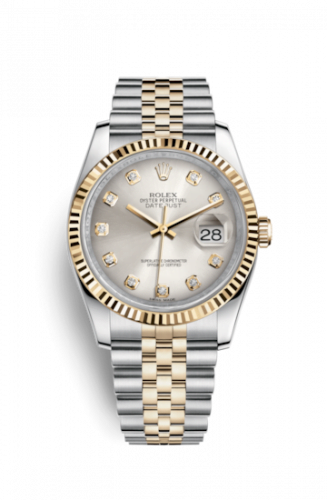 Datejust 36 Rolesor Yellow Fluted / Jubilee / Silver Diamonds