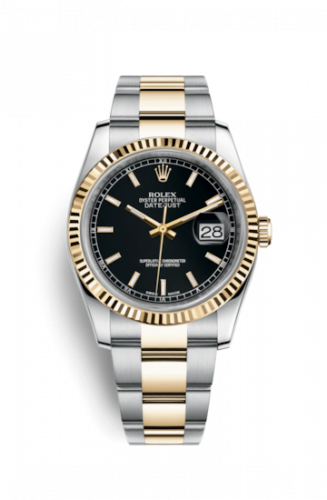 Datejust 36 Rolesor Yellow Fluted / Oyster / Black