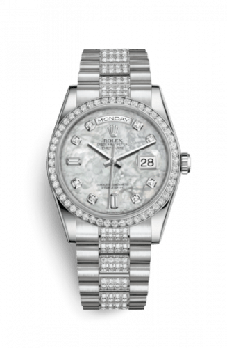 Day-Date 36 Platinum Diamonds / President Diamonds / MOP