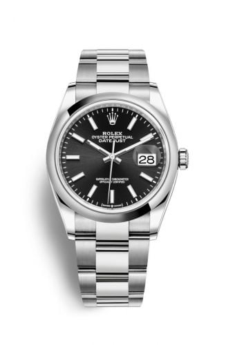 Datejust 36 Stainless Steel / Domed / Black / Oyster