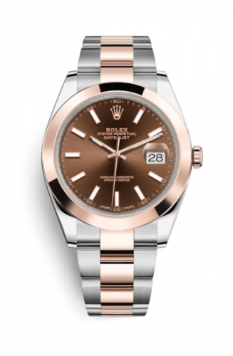 Datejust 41 Rolesor Everose Smooth / Oyster / Chocolate