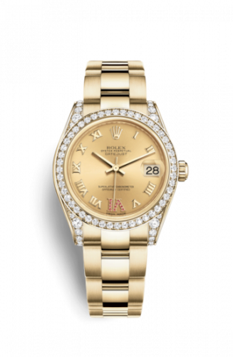 Datejust 31 Yellow Gold Diamond / Oyster / Champagne Roman