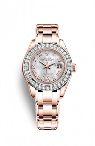 Datejust Pearlmaster 29 Everose Diamond / MOP Roman