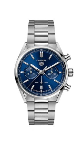 Carrera Calibre Heuer 02 42 Stainless Steel / Blue / Bracelet