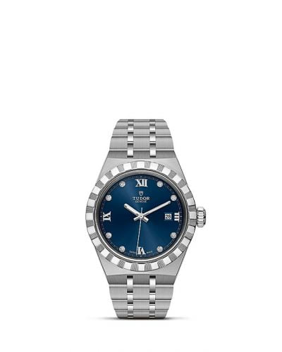 Royal Date 28 Stainless Steel / Blue – Diamond