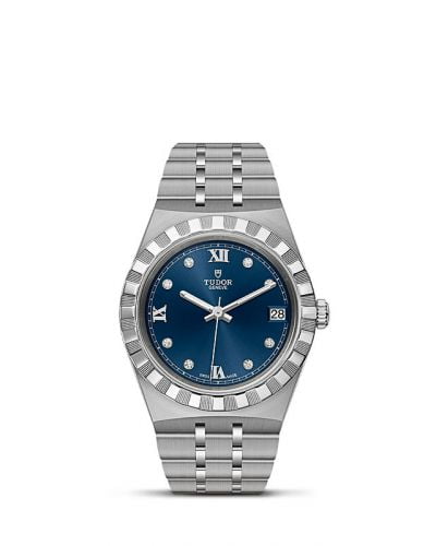 Royal Date 34 Stainless Steel / Blue – Diamond