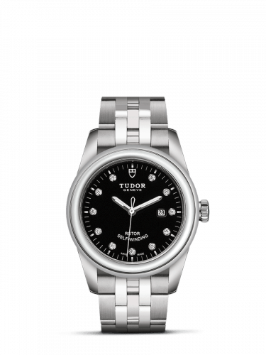 Glamour Date 31 Stainless Steel / Black-Diamond / Bracelet