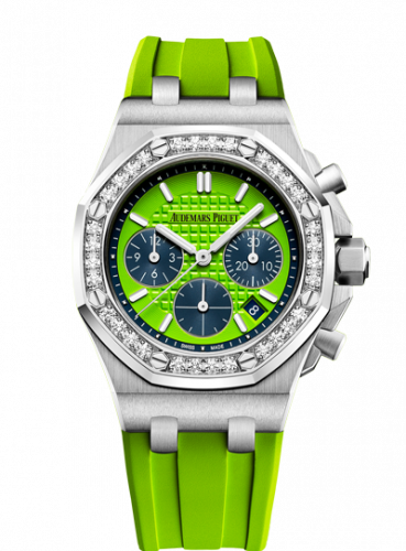 Royal Oak OffShore 26231 Lady Chronograph Stainless Steel / Green / Diamond