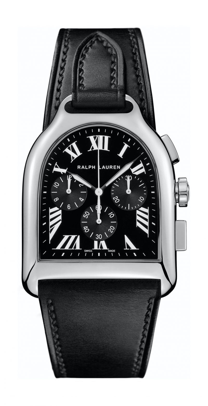 STIRRUP LARGE CHRONOGRAPH STEEL WITH BLACK DIAL